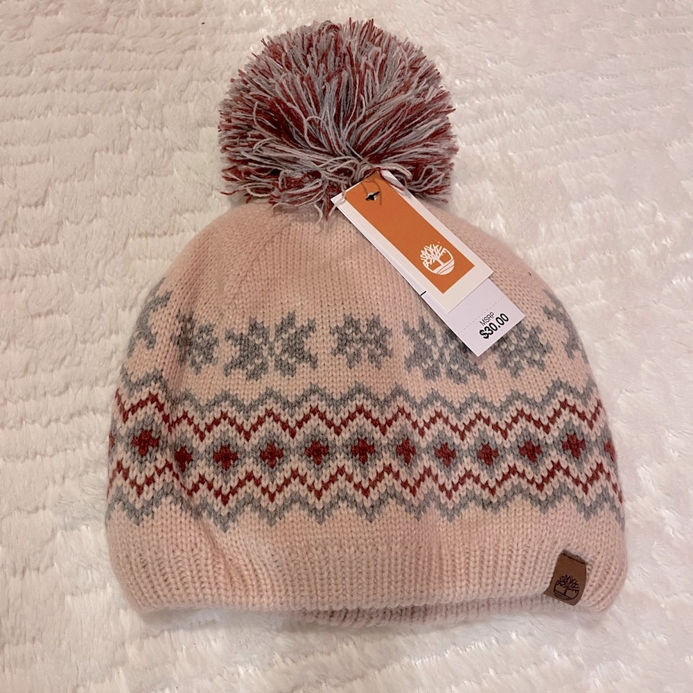 Women’s Timberland Fairisle Pom Pom Beanie